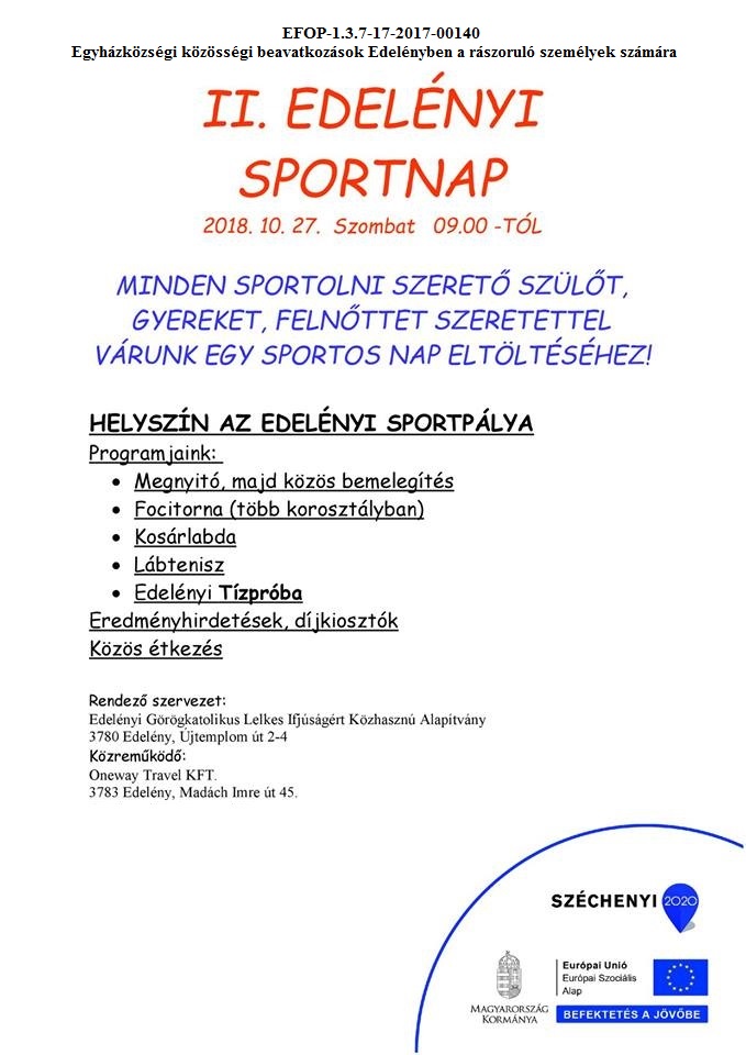 II. Edelényi Sportnap