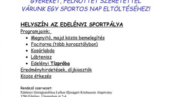II. Edelényi Sportnap