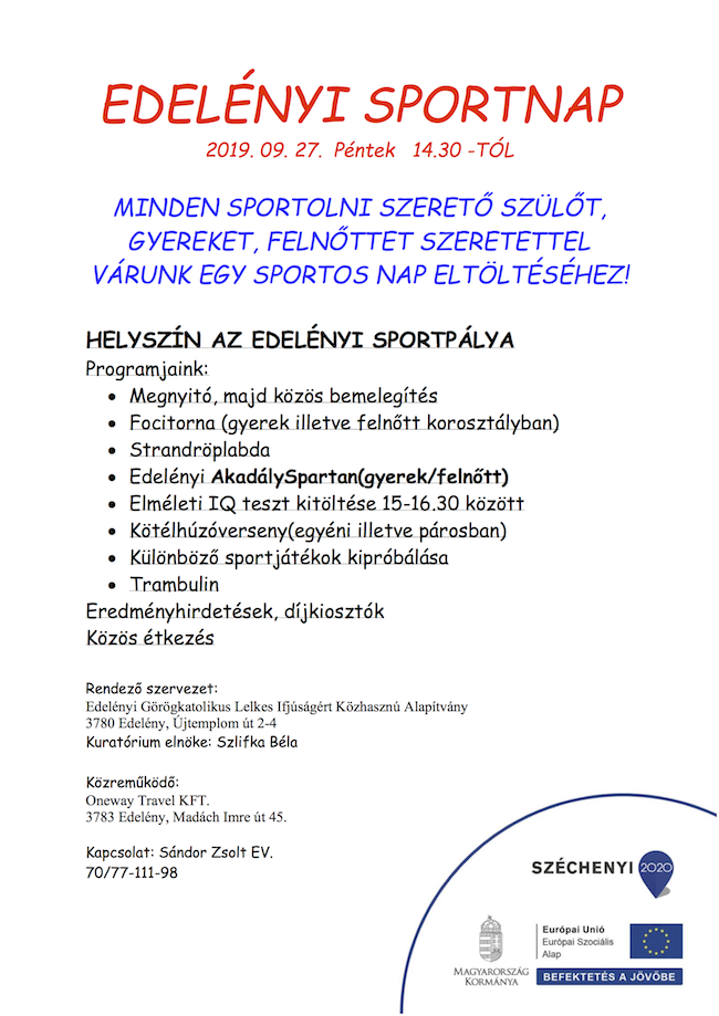 III. Edelényi Sportnap