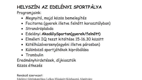 III. Edelényi Sportnap